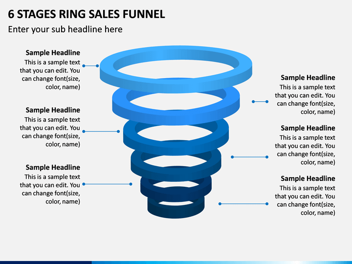 6 Stages Ring Sales Funnel PPT Slide 1