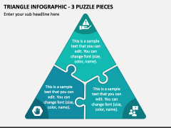 Triangle Infographic - 3 Puzzle Pieces PPT Slide 1