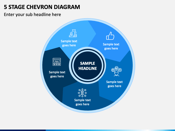 5 Stage Chevron Diagram PPT Slide 1