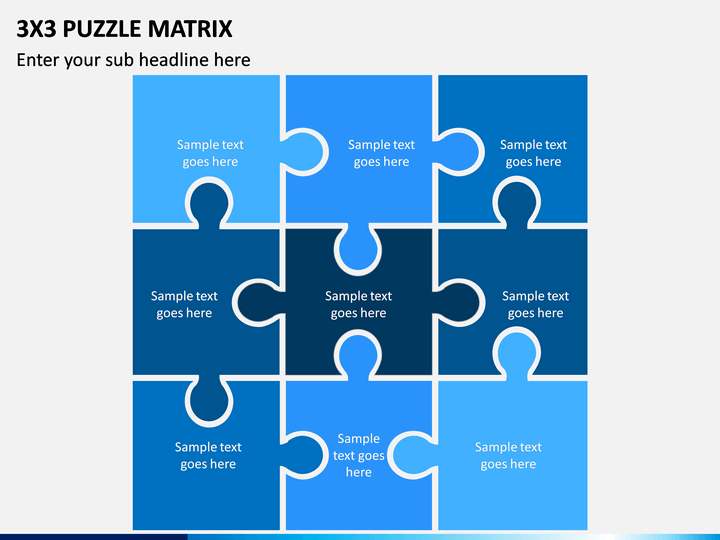 3x3 Puzzle Matrix PPT Slide 1