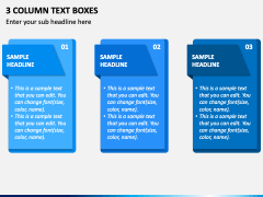 3 Column Text Boxes PPT Slide 2