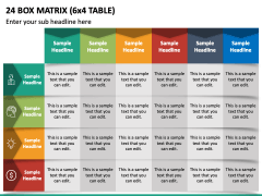 24 Box Matrix (6x4 Table) PPT Slide 2