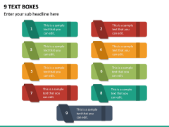9 Text Boxes PPT Slide 2