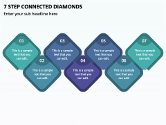 7 Step Connected Diamonds PPT Slide 1