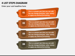 4 List Steps Diagram PPT Slide 1