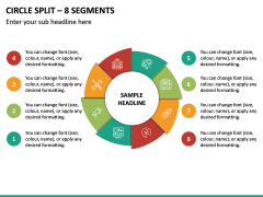 Circle Split – 8 Segments PPT Slide 2
