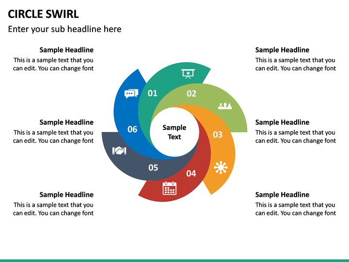 Circle Swirl PowerPoint Template | SketchBubble