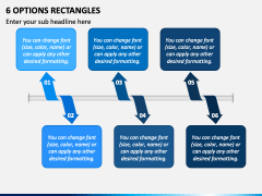 6 Options Rectangles PPT Slide 1