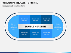 Horizontal Process - 8 Points PPT Slide 1