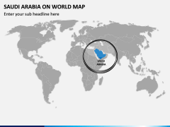 Saudi Arabia on World Map PPT Slide 2