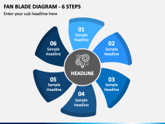Fan Blade Diagram - 6 Steps PPT Slide 2
