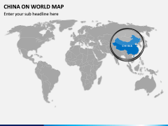 China on World Map PPT Slide 2