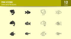 Fish Icons PPT Slide 1