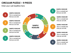 Circular Puzzle – 9 Pieces PPT Slide 2