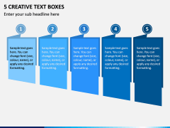 5 Creative Text Boxes PPT Slide 1