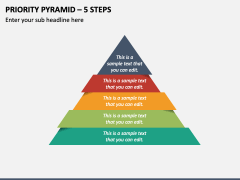 Priority Pyramid - 5 Steps PPT Slide 2