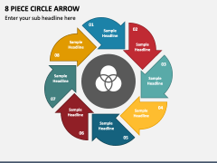 8 Piece Circle Arrow PPT Slide 2