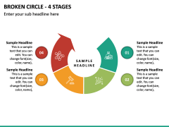 Broken Circle - 4 Stages PPT Slide 2