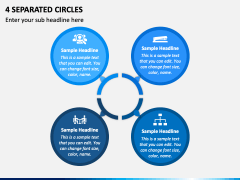 4 Separated Circles PPT Slide 2