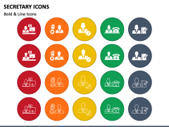 Secretary Icons PPT Slide 1