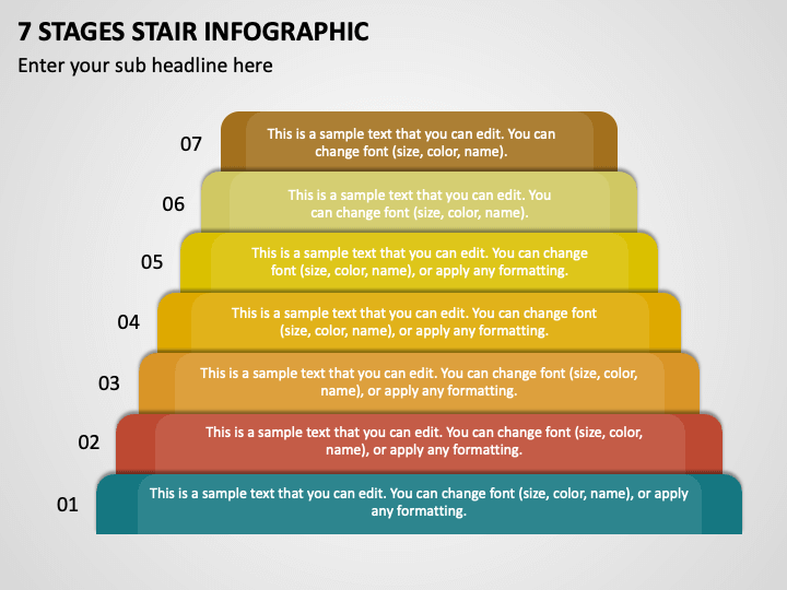 7 Stages Stair Infographic PPT Slide 1