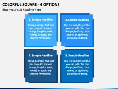 Colorful Square - 4 Options PPT Slide 2