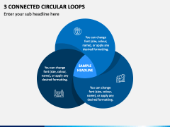 3 Connected Circular Loops PowerPoint Template - PPT Slides