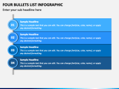 Four Bullets List Infographic PPT Slide 1