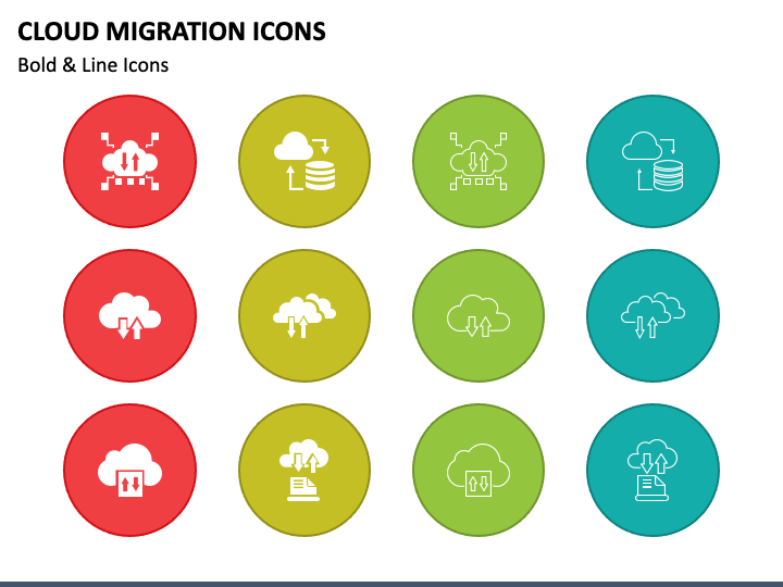 Cloud Migration Icons PPT Slide 1