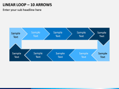 Linear Loop – 10 Arrows PPT Slide 1