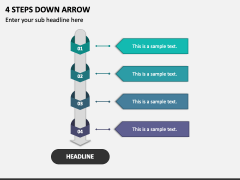 4 Steps Down Arrow PPT Slide 1