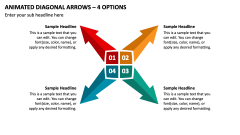 Animated Diagonal Arrows - 4 Options PPT Slide 1