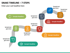 Snake Timeline - 7 Steps PPT Slide 2