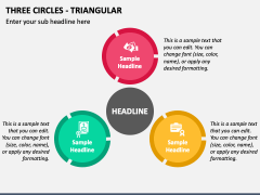 Three Circles - Triangular PPT Slide 1