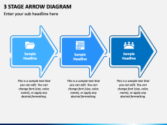 3 Stage Arrow Diagram PPT Slide 2
