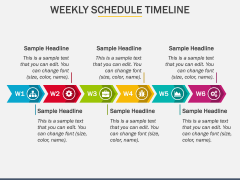Weekly Schedule Timeline PPT Slide 2