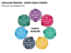 Circular Process - Seven Circle Points PPT Slide 1