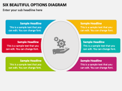 Six Beautiful Options Diagram PPT Slide 2