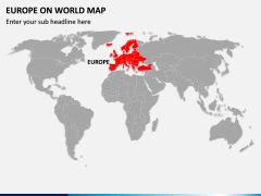 Europe on World Map PPT Slide 1