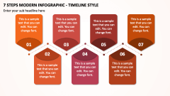 7 Steps Modern Infographic - Timeline Style PPT Slide 1
