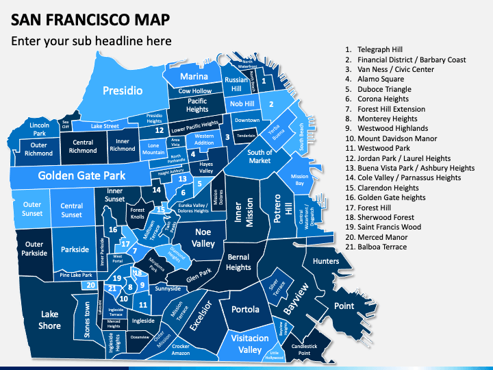 San Francisco Map PPT Slide 1