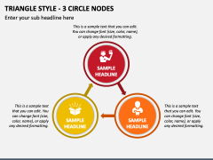 Triangle Style - 3 Circle Nodes PPT Slide 1