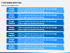 7 Text Boxes with Title PPT Slide 2