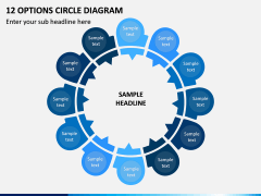 12 Options Circle Diagram PPT Slide 1