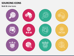 Sourcing Icons PPT Slide 1