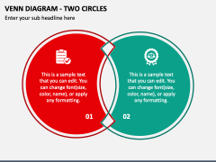 Venn Diagram - Two Circles PPT Slide 1