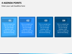 4 Agenda Points PowerPoint Template - PPT Slides