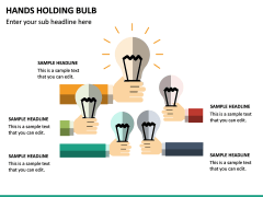Hands Holding Bulb PPT Slide 2