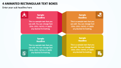 4 Animated Rectangular Text Boxes PPT Slide 1