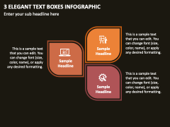3 Elegant Text Boxes Infographic PPT Slide 2